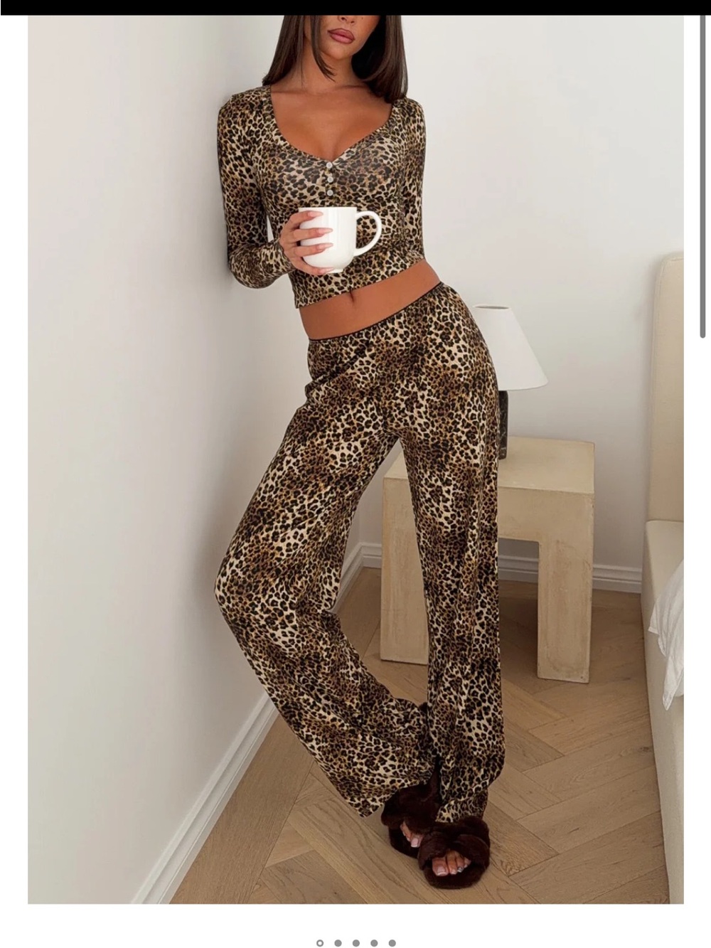 White Fox Boutique Leopard Print Pyjama Pants